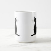 2黒猫デザインマグ コーヒーマグカップ (中央)