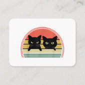 2黒猫覗きヴィンテージレトロ猫動物愛愛 名刺 (裏面)
