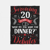 20おもしろい代のアニ結婚したーを連結婚結する フリースブランケット (正面)