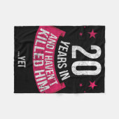 20おもしろい周年妻結婚ギフトTシャツ2 フリースブランケット (正面(横))