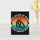 20おもしろい周年20周年Co カード (黄色い花)