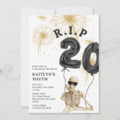 20おもしろい歳の30歳の誕生日にR.I.P 招待状 (正面)