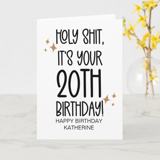 20おもしろいTH誕生日を友だちに持ち込む カード (黄色い花)