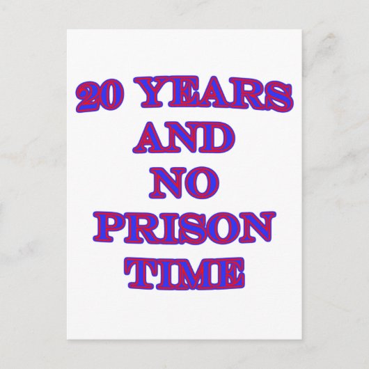 20と刑務所の時間なし ポストカード (正面)