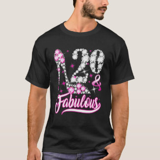 20と素晴らしい20th B-Dayピンクダイヤモンドシューズボー Tシャツ