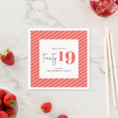 20のはっきりしたグラフィック新年の休日パーティー スタンダードカクテルナプキン (インサイチュ)