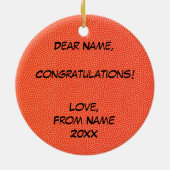 20のクラスか。か。 バスケットボール セラミックオーナメント (裏面)