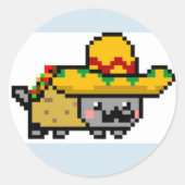 20のメキシコ人のNyan猫のステッカーのページ ラウンドシール (正面)