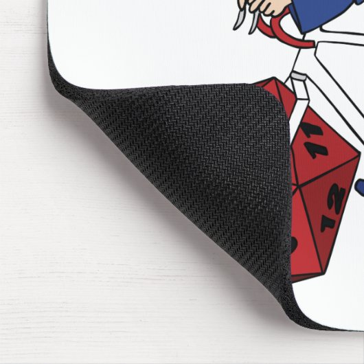 20の味方されたサイコロの車輪が付いている魔法使いの乗馬のバイク マウスパッド (コーナー)