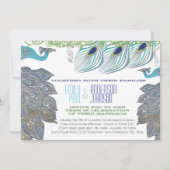 20の孔雀の孔雀の羽を轟音 招待状 (正面)