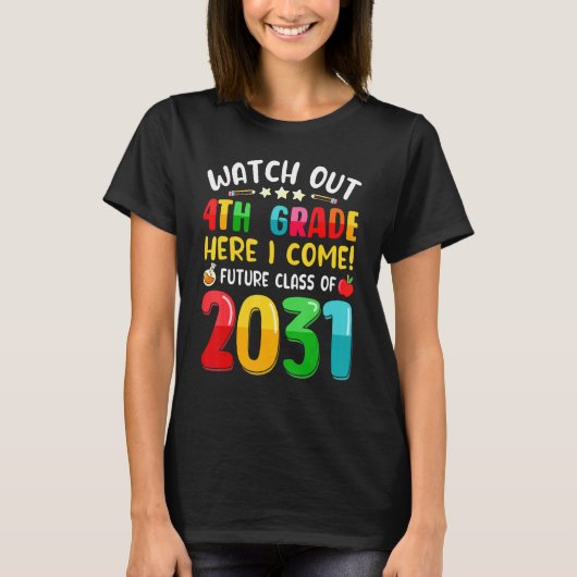 20の将来のクラスで来この4年生 Tシャツ (正面)