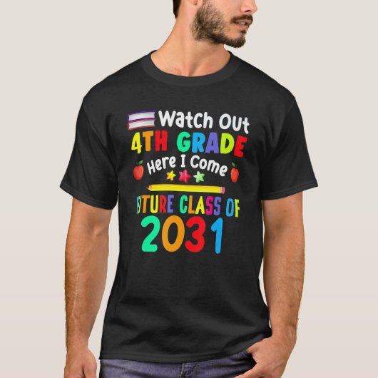 20の将来のクラスで来この4年生 Tシャツ (正面)