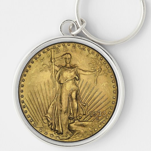 $20の金ゴールドの部分 キーホルダー (正面)