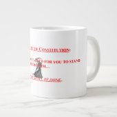 20のoz。 権力強奪者が付いているコーヒー・マグは用心します ジャンボコーヒーマグカップ (正面右)