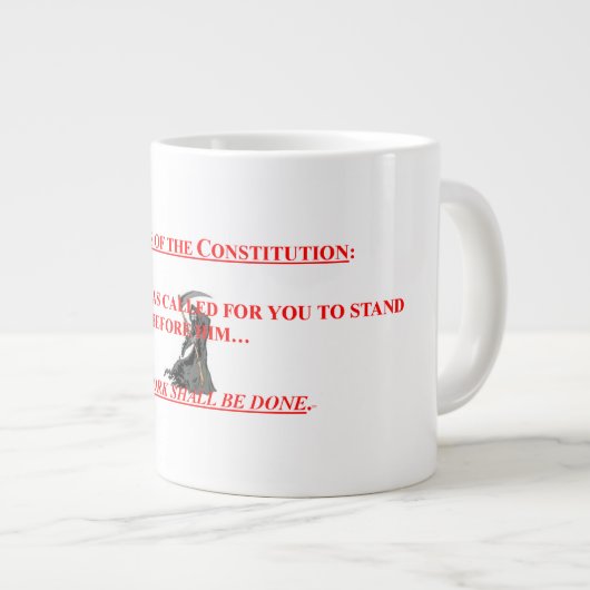 20のoz。 権力強奪者が付いているコーヒー・マグは用心します ジャンボコーヒーマグカップ (正面右)