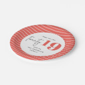 20はっきりした年パーティー ペーパープレート (アングル)