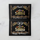 20はラッキーナンバー…ハッピー20誕生日! カード (内部)