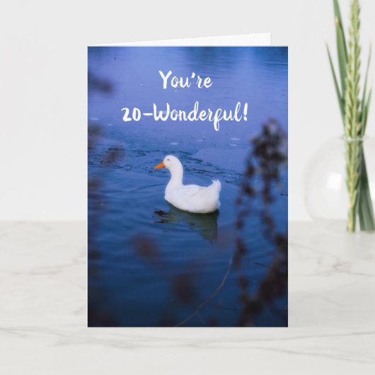 「20は素晴らしい」誕生日カード カード (正面)