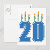 20ろうそく（青/緑） ポストカード (正面/裏面)