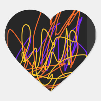 20をセットしたステッカー、ネオンモダンカラフル ハートシール