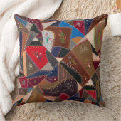 20インチヴィンテージパッチワーク熱狂するキルトパターエレガントン クッション (ブランケット)