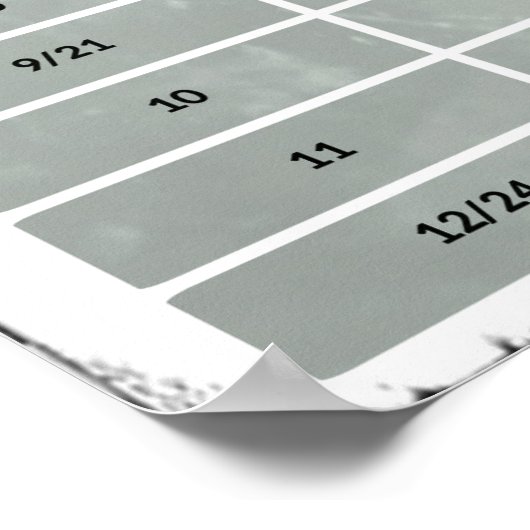 20インチx 10インチ、堅牢なギターインターバルポスター(マット) ポスター (角)