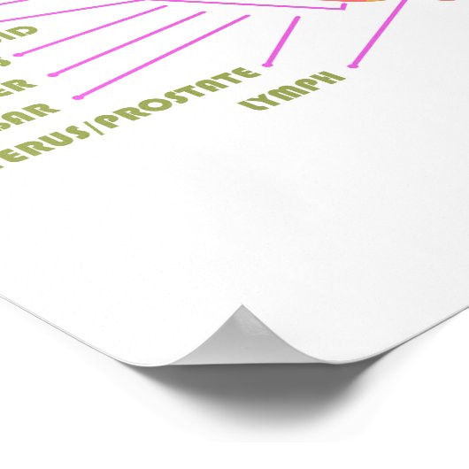 20インチx 16インチ、手のひらリフレクソロジー ポスター (角)