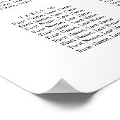 20エレガント台結婚座席表 ポスター (角)