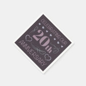 20エレガント周年記念ラ結婚ベンダー スタンダードカクテルナプキン (角)