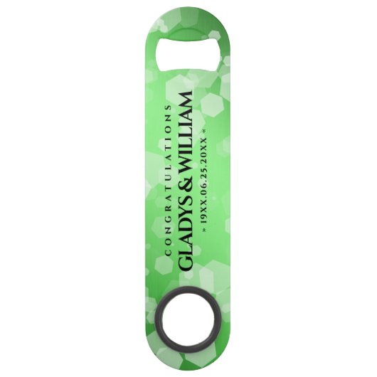 20エレガント日38日エメラルド55周年結婚記念 スピード栓抜き (正面)