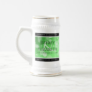 20エレガント日38日エメラルド55周年結婚記念 ビールジョッキ