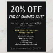 20オフセールのフライヤーシルバーイエローレース チラシ (裏面)