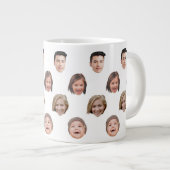 20オンス ジャンボ かわいい ファミリー フェイス 4 フォト 特別仕様 ジャンボコーヒーマグカップ (正面右)