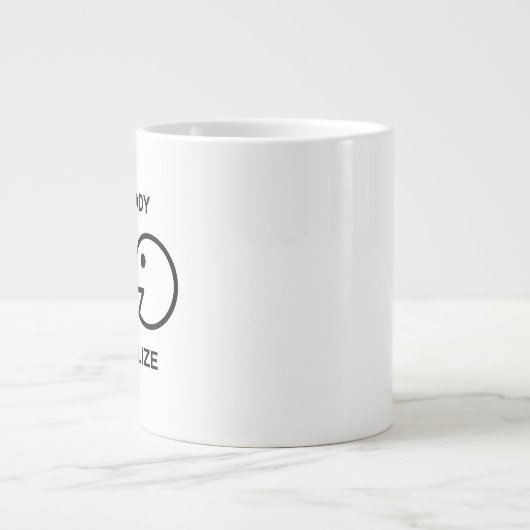 20オンス(20オンス)のMugを社交的に扱う準備ができていない ジャンボコーヒーマグカップ (正面)