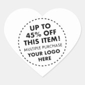 20カスタムハートシール45%オフ一括買ディスカー ハートシール (正面)