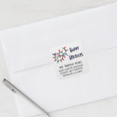 20カスタム差出人住所ハッピーホリデイズ スクエアシール