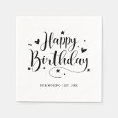 20カスタム日30日40日50日60日70歳の誕生日パーティー スタンダードカクテルナプキン (正面)