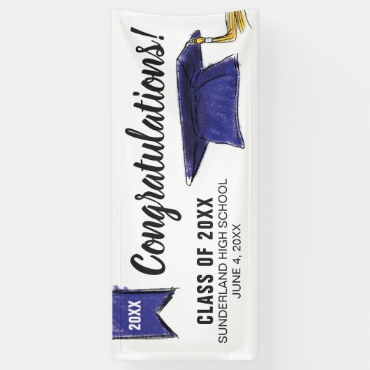 20カスタムXXクラスの卒業上限へのおめでとう 横断幕 (縦)