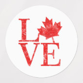 20カナダメープルリーフラブ ラベル (デザイン1)