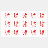 20カナダメープルリーフラブ ラベル (シート)