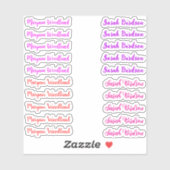 20カラフルラベル、透明名シールのセット シール (シート)