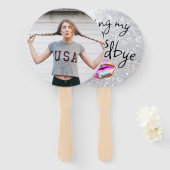 20キスをするsさよならパーソナライズされた ハンドファン (正面&裏面)