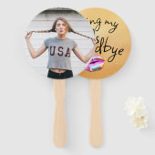 20キスをするsさよならパーソナライズされた ハンドファン (正面&裏面)