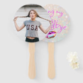 20キスをするsさよならパーソナライズされた ハンドファン (正面&裏面)