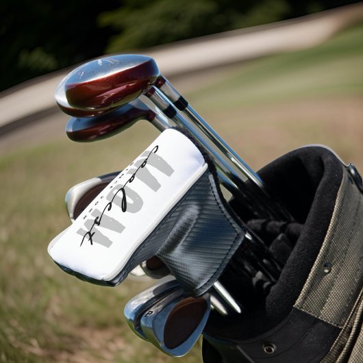 20クールXX年からのマモダンムシンプル名門私立校風の ゴルフヘッドカバー