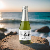 20クールXX年からのマモダンムシンプル名門私立校風の スパークリングワインラベル