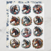 20ゴージャスなヴィンテージ馬の丸いフッシーのカット (正面/裏面)