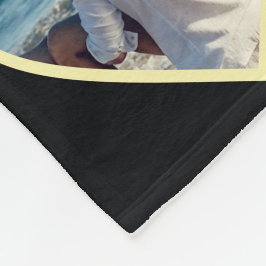 20ゴールデンパーソナライズされたハートフォトコラージュ フリースブランケット (角)