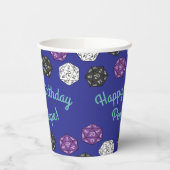 20サイドサイコロDNDゲーム子供の誕生日パーティー紙  紙コップ (左)