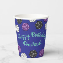 20サイドサイコロDNDゲーム子供の誕生日パーティー紙 